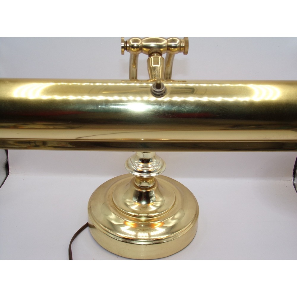 Vtg Brass Desk Lamp Adjustable Task Bankers Piano Pharmacy MCM Grandmillenial - Picture 4 of 16